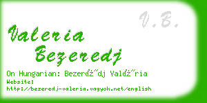 valeria bezeredj business card